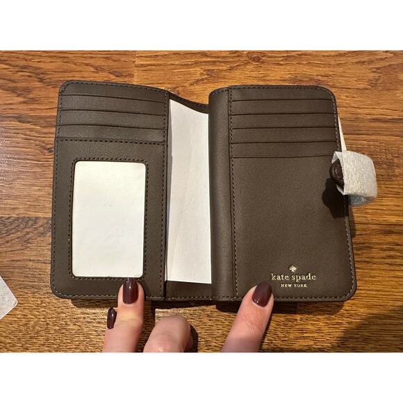 Kate Spade New York Leather Wallet Brown 4x6 NWT Designer Lux Accessories $199 - Picture 3 of 6